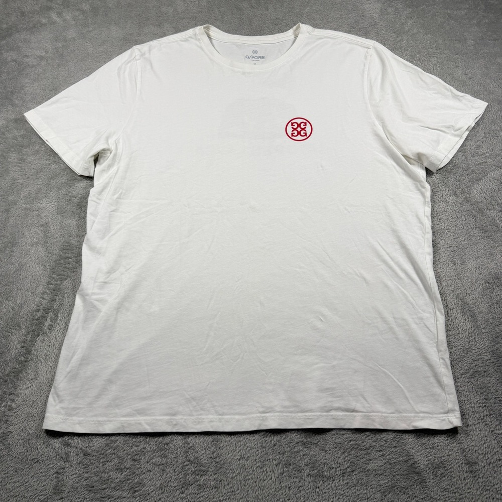 G/FORE T-Shirt Mens XL White US Open LA/CA California Bear Logo Cotton